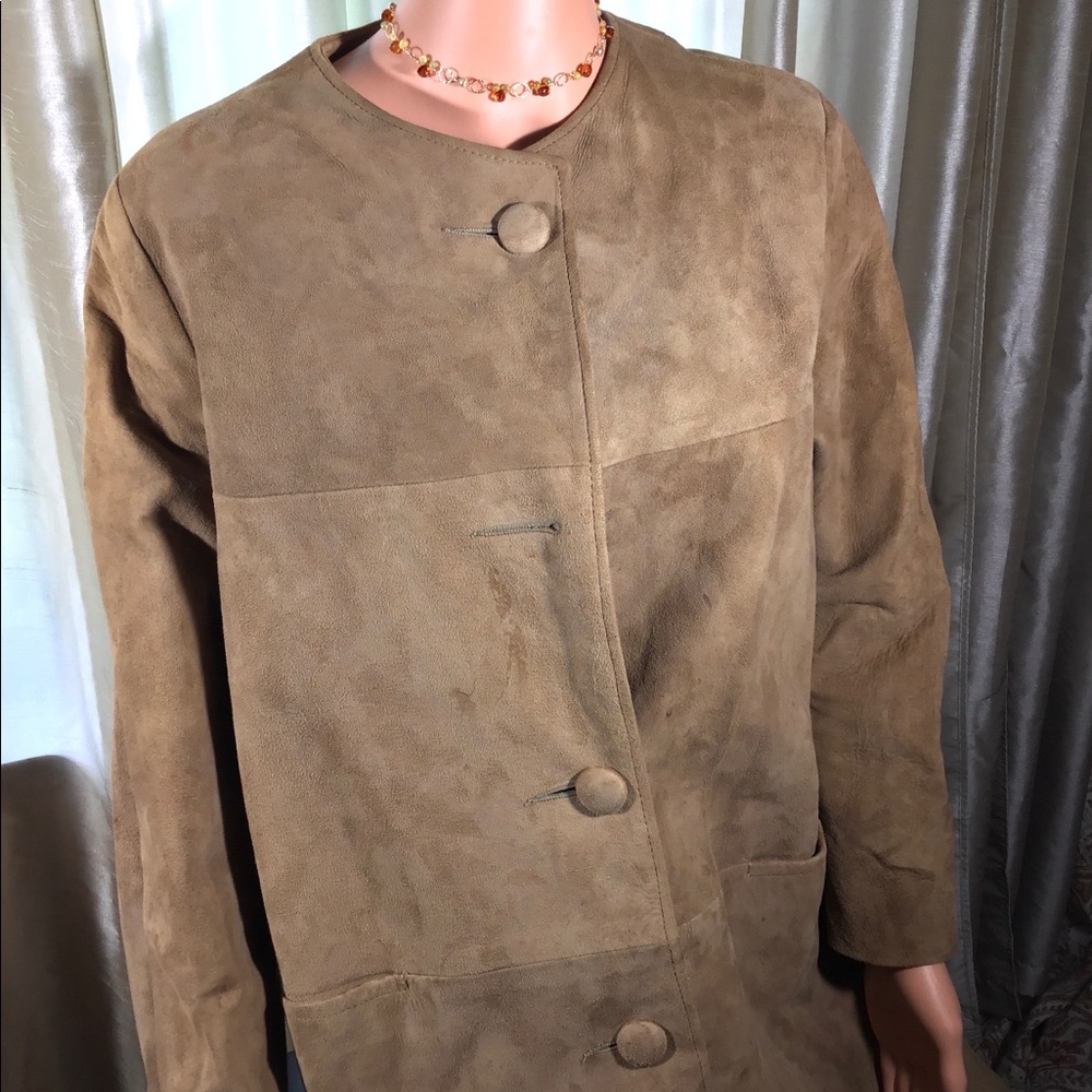 Suede coat size 14